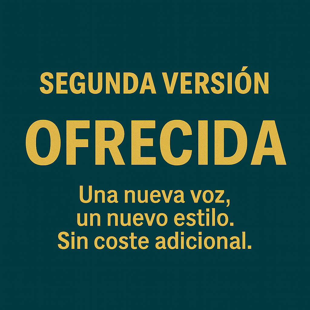2ª versión ofrecida - Nueva voz o estilo sin coste adicional