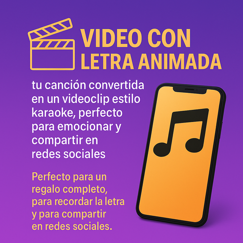 🎬 Video con letra animada